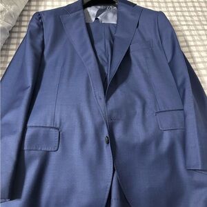 SuitSupply Blue Suit with Notched Lapels and Custom Lining